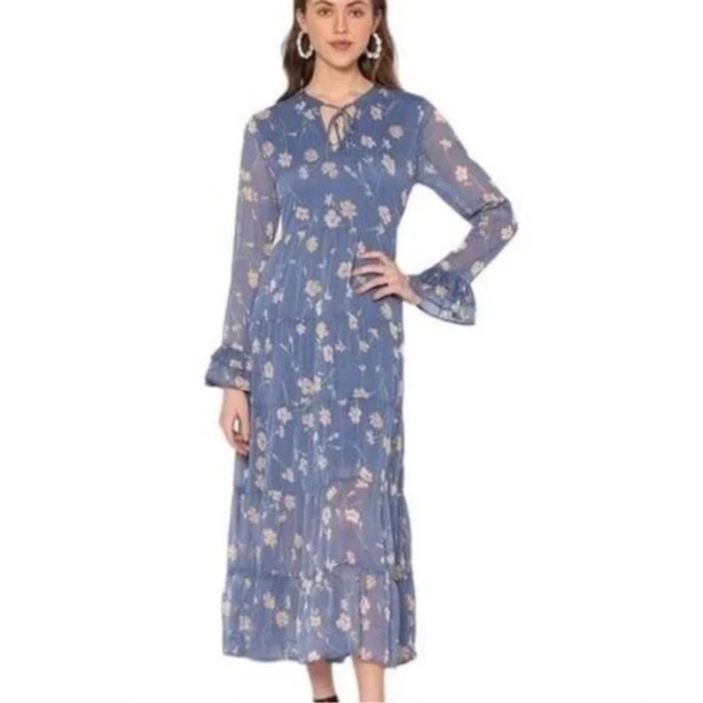 Patrons Of Peace Blur Floral Print Sheath Dress Size Large